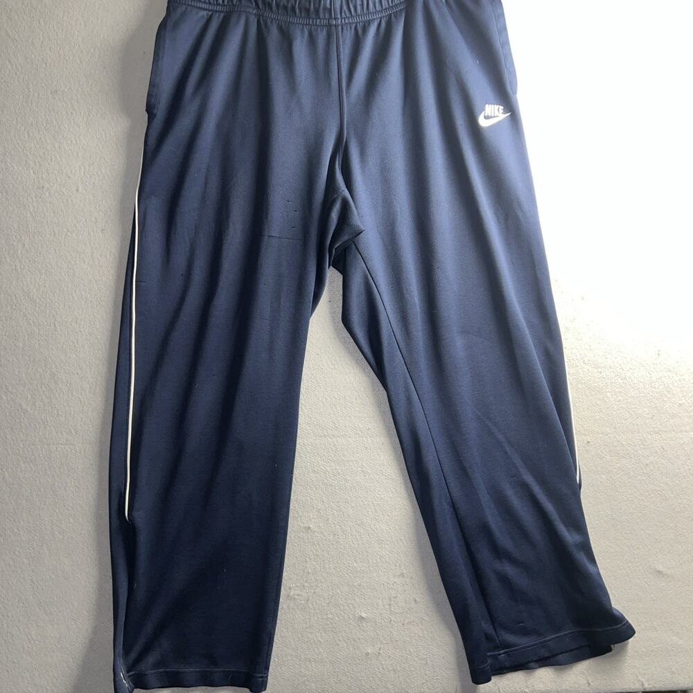 Nike Navy Blue Sweatpants with White Swoosh